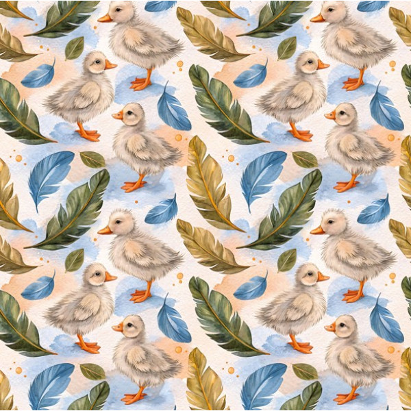 JN26 - TRICOL. PATINHOS E PENAS - 100% ALGODÃO - A3142/001D