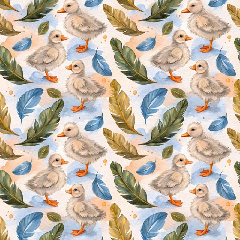 JN26 - TRICOL. PATINHOS E PENAS - 100% ALGODÃO - A3142/001D