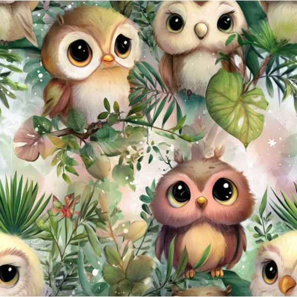 JN26 - TRICOL. FF CORUJAS - 100% ALGODÃO - A2514/001D