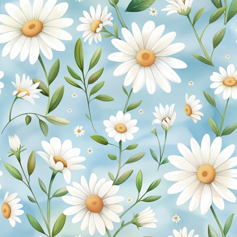 JN26 - TRICOL. LD BLUE DAISY  - 100% ALGODÃO - A2520/001D