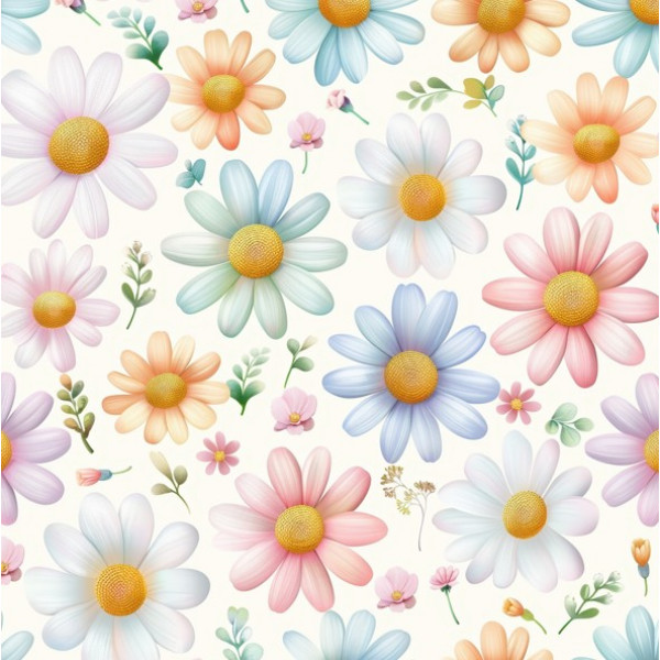 JN26 - TRICOL. LD PASTEL DAISY  - 100% ALGODÃO - A2517/001D