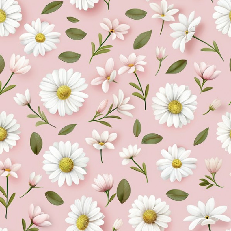 JN26 - TRICOL. LD PINK DAISY - 100% ALGODÃO - A2518/001D