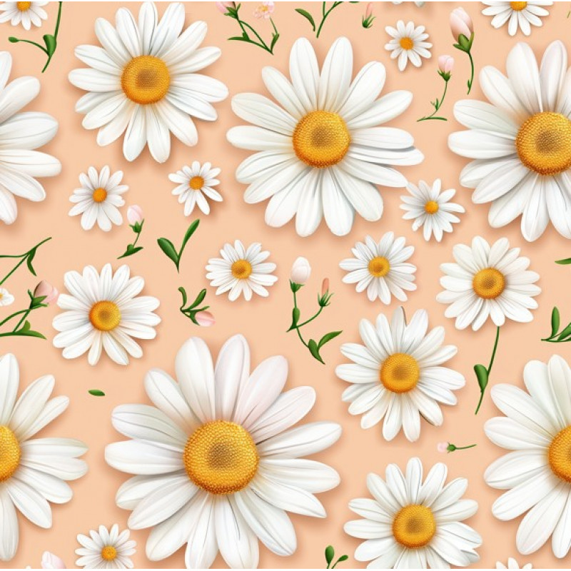 JN26 - TRICOL. LD SALMON DAISY  - 100% ALGODÃO - A2516/001D