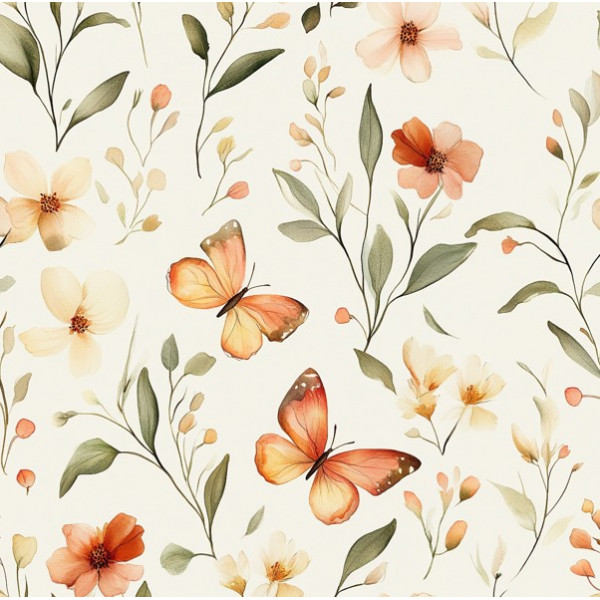 JN26 - TRICOL. OS BORBOLETAS - 100% ALGODÃO - A1057/001D