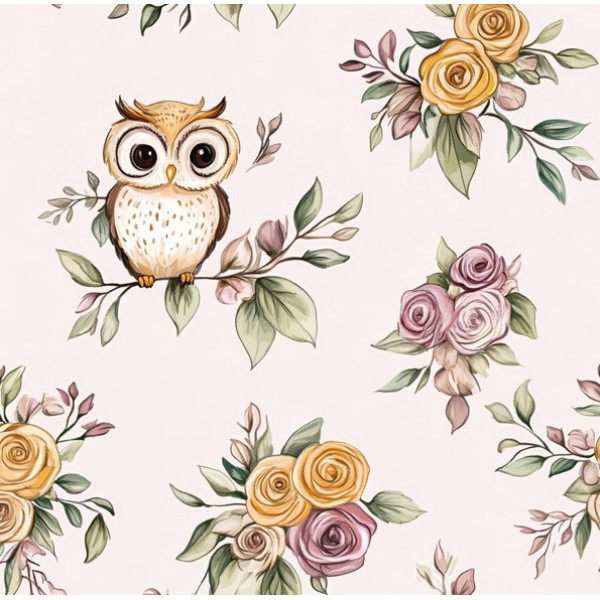 JN26 - TRICOL. PA CORUJAS - 100% ALGODÃO - A3046/001D