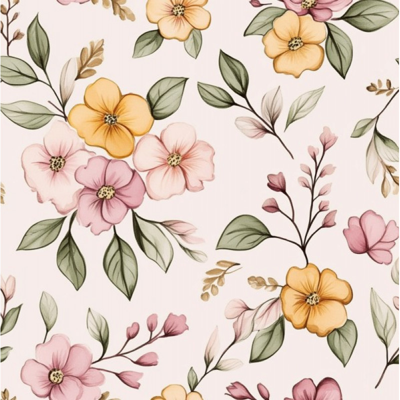 JN26 - TRICOL. PA FLORES - 100% ALGODÃO - A3049/001D