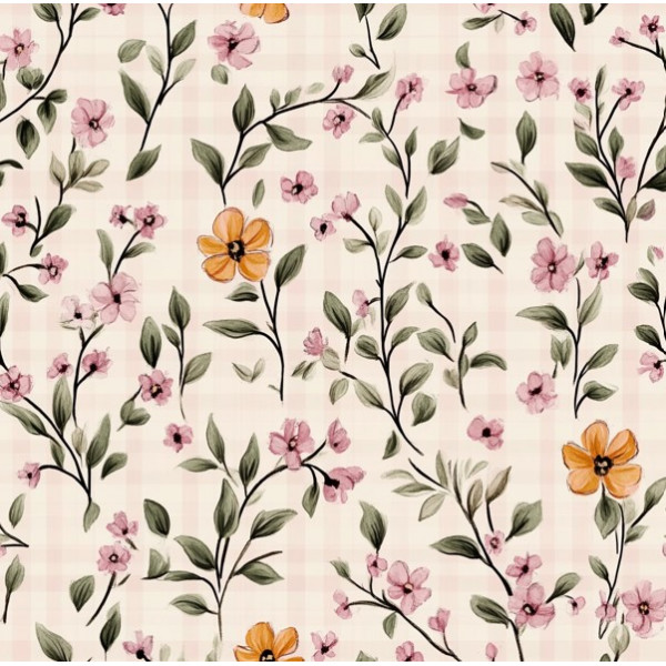 JN26 - TRICOL. PA MINI FLORES - 100% ALGODÃO - A3045/001D