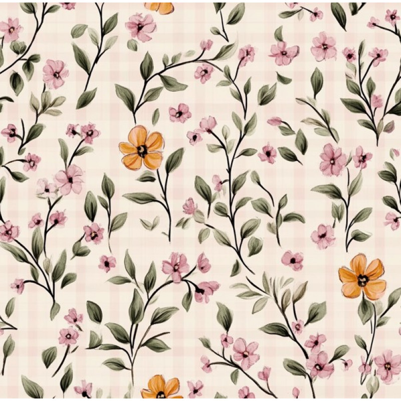 JN26 - TRICOL. PA MINI FLORES - 100% ALGODÃO - A3045/001D