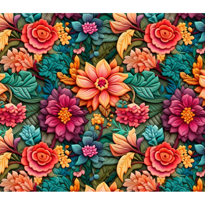 TRICOL. EST. 3D FLOWERS 2 - 92719-001