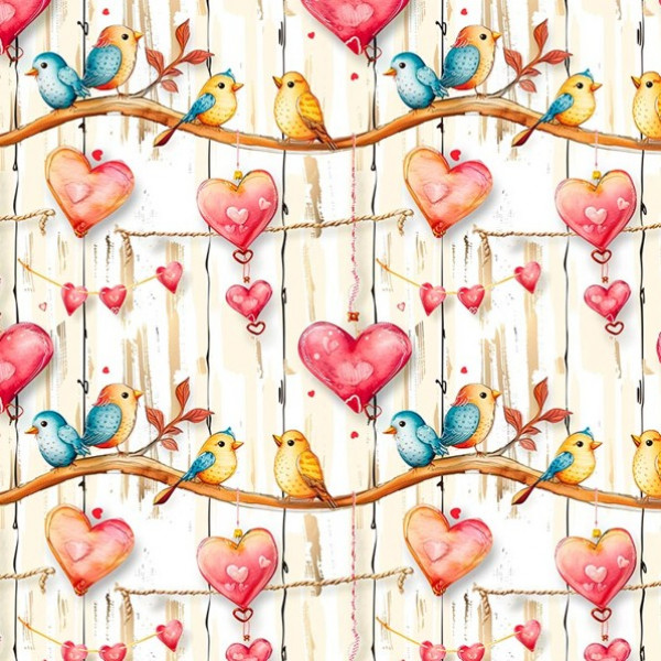 TRIC. EST. PASSARINHOS HAPPINESS - 100% ALGODÃO -  92576-001