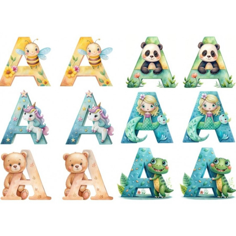 ESTAMPA FÁCIL 20cm x 14cm - LETRA - A