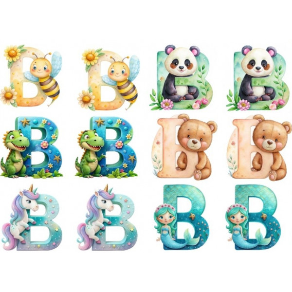 ESTAMPA FÁCIL 20cm x 14cm - LETRA - B