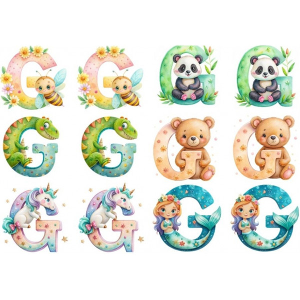 ESTAMPA FÁCIL 20cm x 14cm - LETRA - G