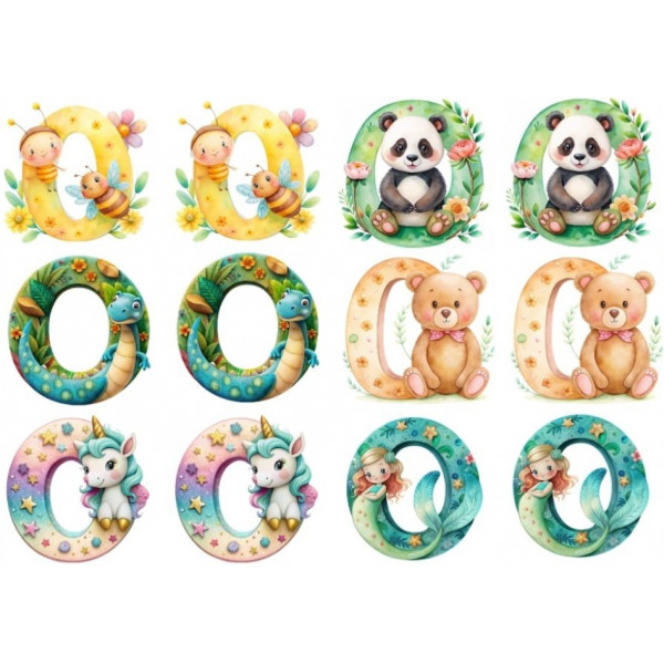 ESTAMPA FÁCIL 20cm x 14cm - LETRA - O