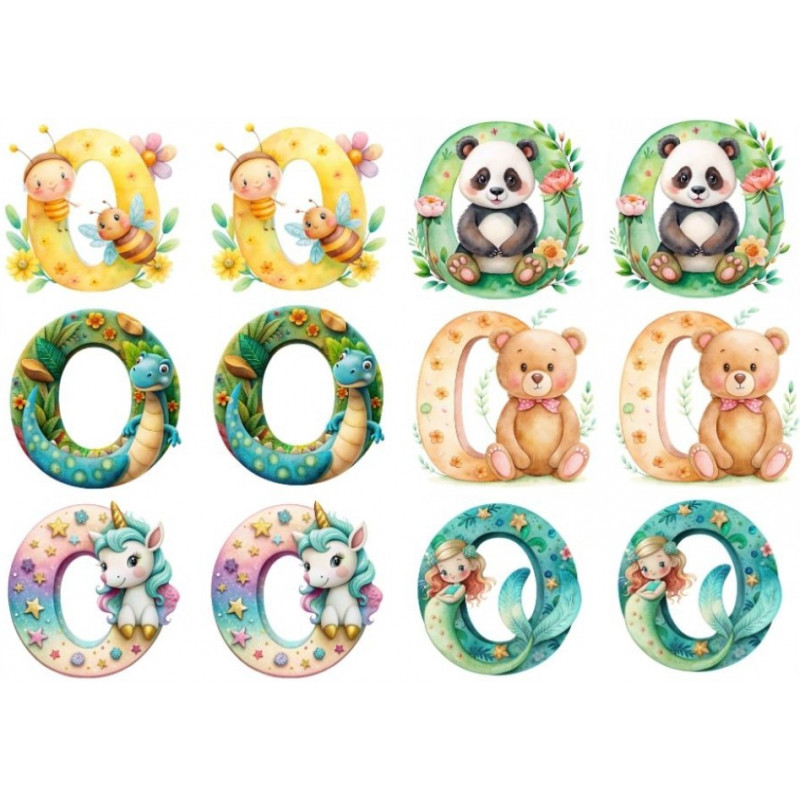 ESTAMPA FÁCIL 20cm x 14cm - LETRA - O