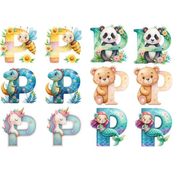 ESTAMPA FÁCIL 20cm x 14cm - LETRA - P