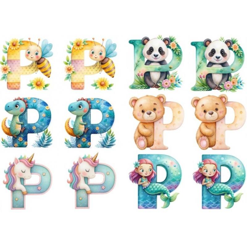 ESTAMPA FÁCIL 20cm x 14cm - LETRA - P