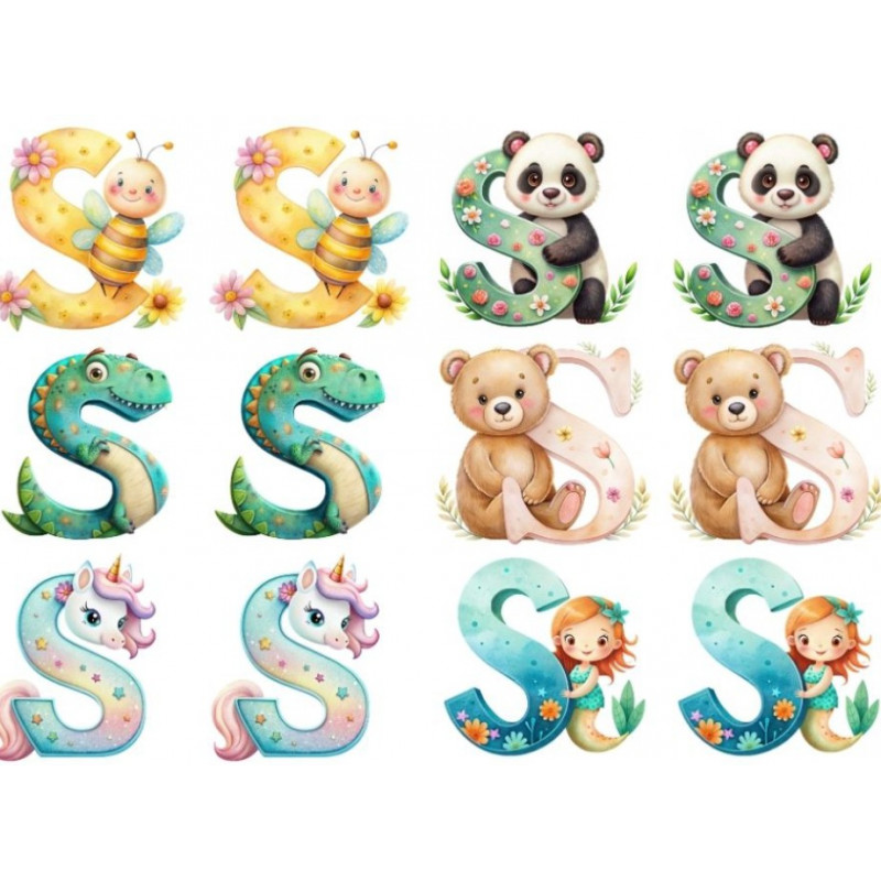 ESTAMPA FÁCIL 20cm x 14cm - LETRA - S