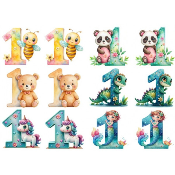 ESTAMPA FÁCIL 20cm x 14cm - NÚMERO 1