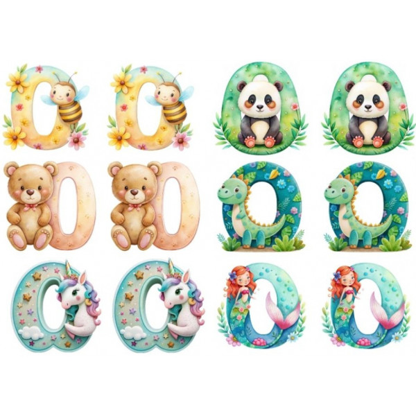 ESTAMPA FÁCIL 20cm x 14cm - NÚMERO 0