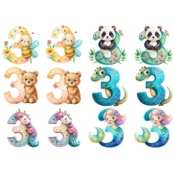 ESTAMPA FÁCIL 20cm x 14cm - NÚMERO 3