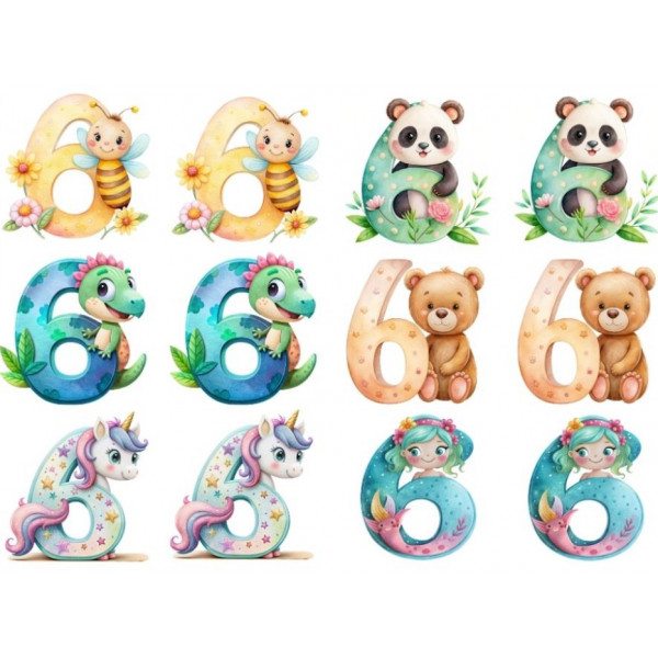 ESTAMPA FÁCIL 20cm x 14cm - NÚMERO 6