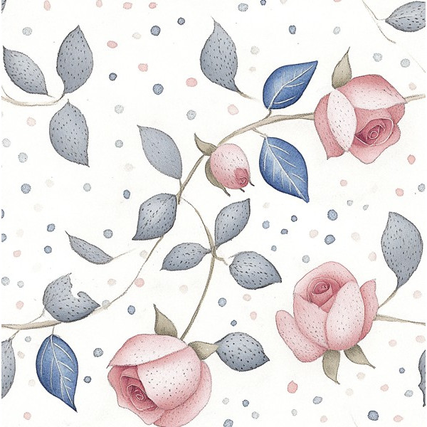 MI26 - TRICOL. ROSAS AMANDITA - 100% ALGODÃO - A1001/001D