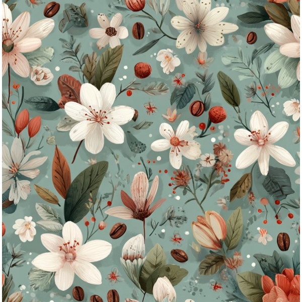 MI26 - TRICOL. CA FLORES - 100% ALGODÃO - A1021/001D