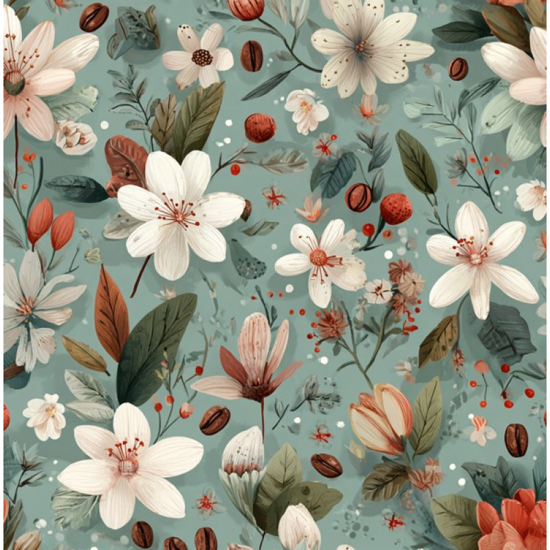 MI26 - TRICOL. CA FLORES - 100% ALGODÃO - A1021/001D