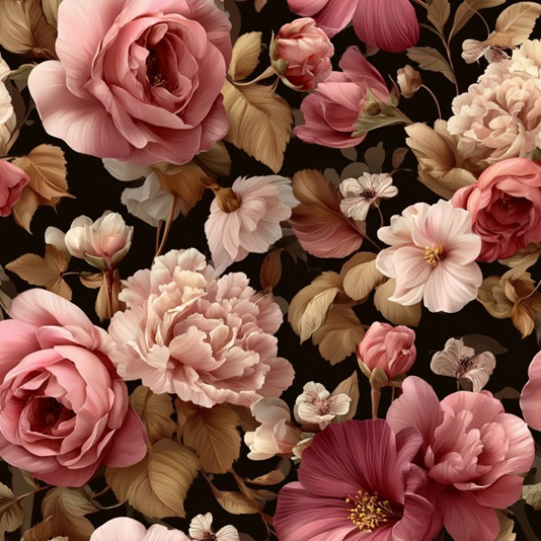 MI26 - TRICOL. OP FLORES  - 100% ALGODÃO - A1049/001D