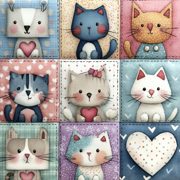 MI26 - TRICOL. PB GATINHOS - 100% ALGODÃO - A0096/001D