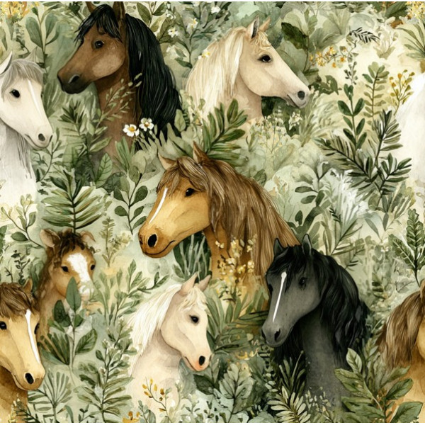 MI26 - TRICOL. VC CAVALOS E CRINAS - 100% ALGODÃO - A1062/001D