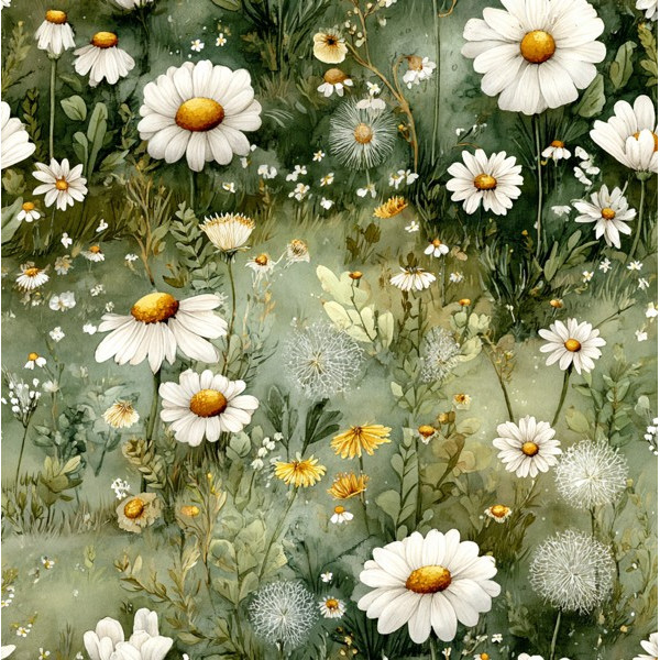 MI26 - TRICOL. VC MARGARIDAS - 100% ALGODÃO - A1060/001D