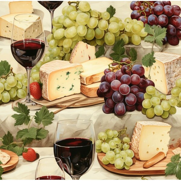 MI26 - TRICOL. TAÇAS E QUEIJOS - 100% ALGODÃO - A0718/001D