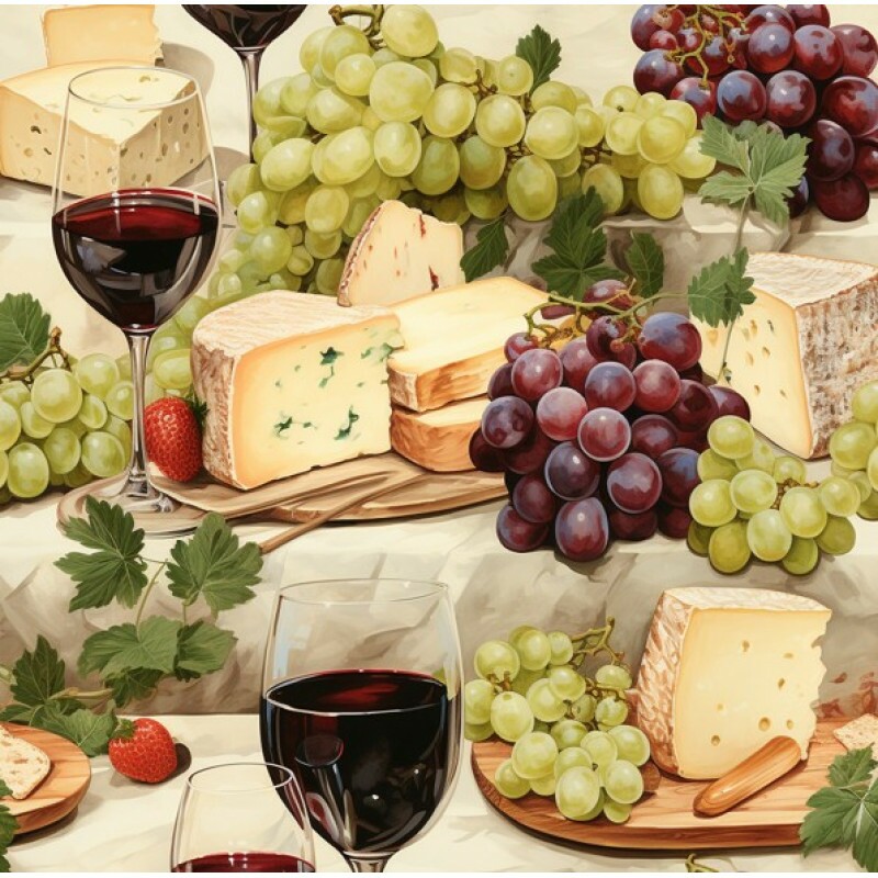 MI26 - TRICOL. TAÇAS E QUEIJOS - 100% ALGODÃO - A0718/001D