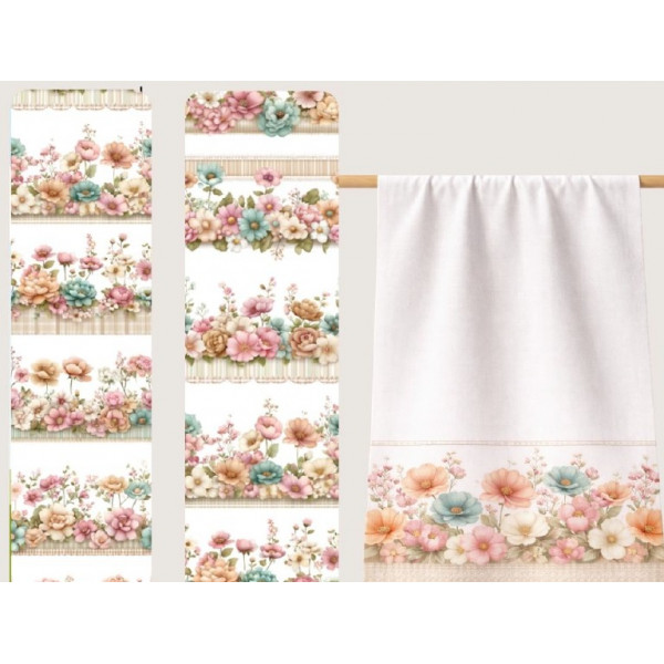 MI26 - TRICOL. BARRADO FLORAL PASTEL - 100% ALGODÃO - A3175/001D