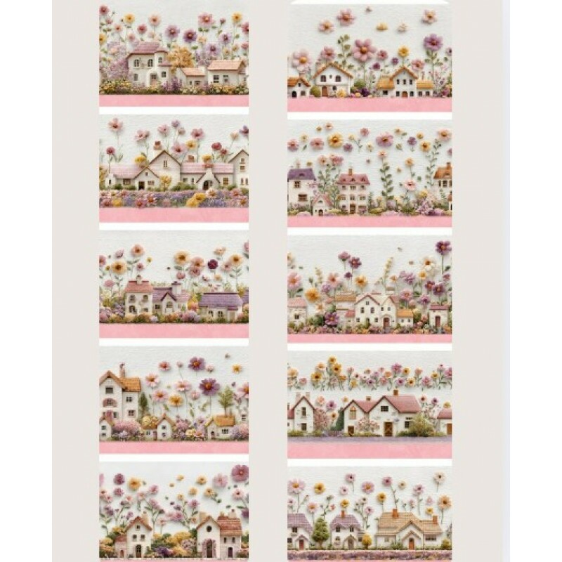 MR26 - TRICOL. BARRADO - COTTAGE GARDEN - 100% ALGODÃO