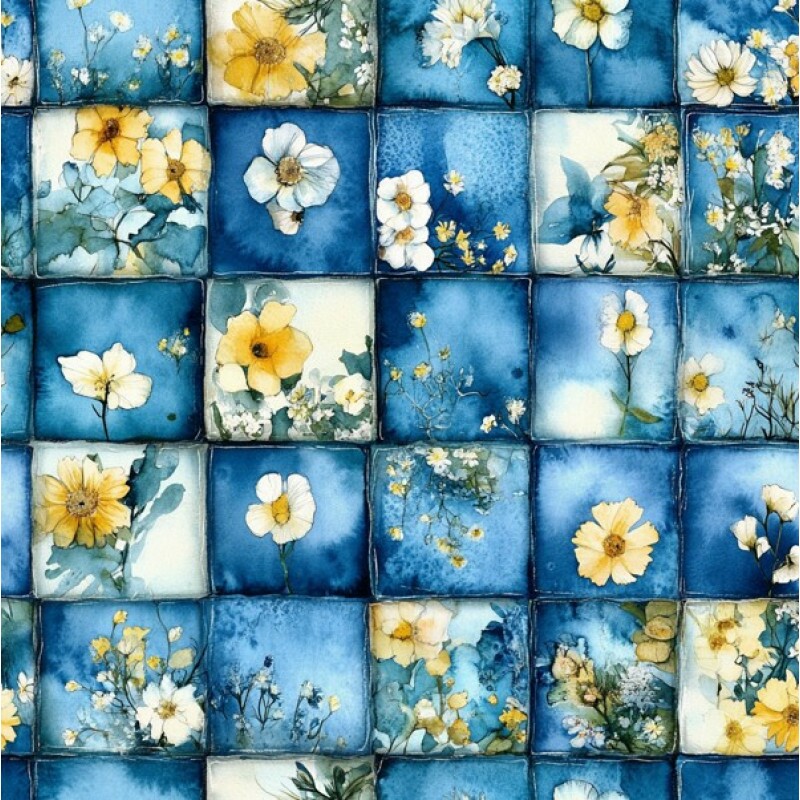 MR26 - TRICOL. BM PATCH FLORES - 100% ALGODÃO - 04805/001D