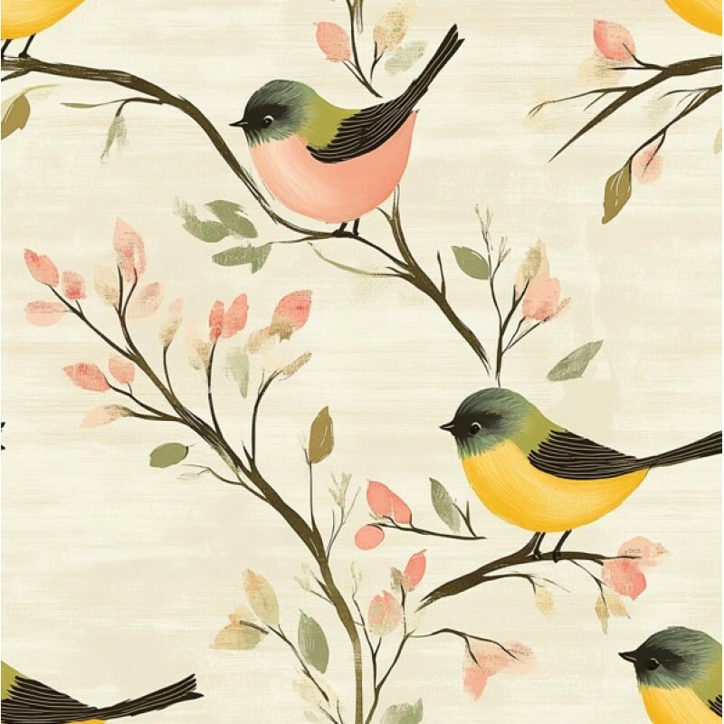 MR26 - TRICOL. HL PÁSSAROS - 100% ALGODÃO - 05072/001D MR26 - TRICOL. HL PÁSSAROS - 100% ALGODÃO - 05072/001D