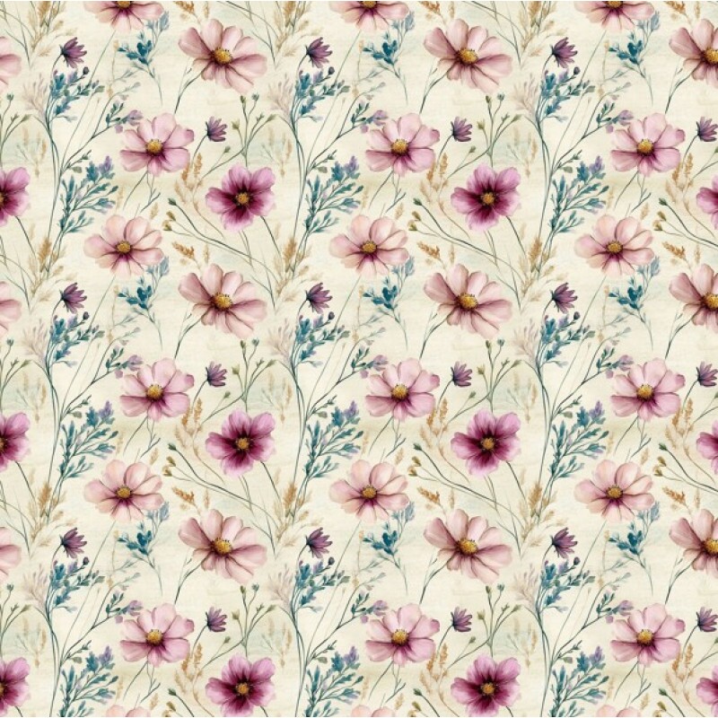 MR26 - TRICOL. MAR FLOR CREME - 100% ALGODÃO - 05359/001D MR26 - TRICOL. MAR FLOR CREME - 100% ALGODÃO - 05359/001D