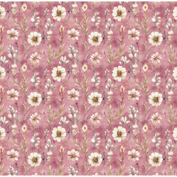 MR26 - TRICOL. MAR FLOR ROSÊ - 100% ALGODÃO - 05360/001D