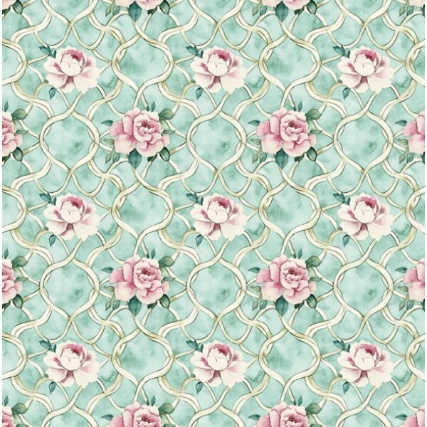 MR26 - TRICOL. MAR FLOR VITRAL  - 100% ALGODÃO - 05363/001D