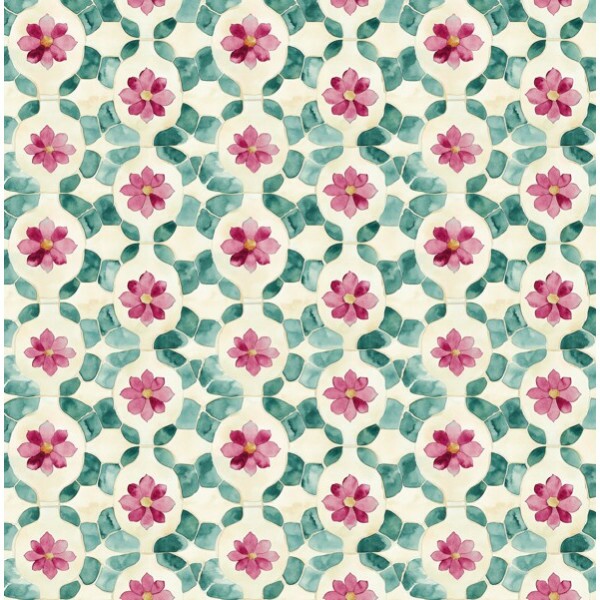 MR26 - TRICOL. MAR AZULEJOS - 100% ALGODÃO - 05366/001D