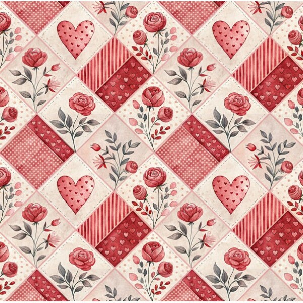 MR26 - TRICOL. PATCH LOVE 2  - 100% ALGODÃO - A0114/001D