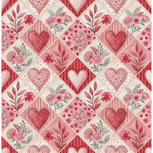 MR26 - TRICOL. PATCH LOVE 3 - 100% ALGODÃO - A0115/001D