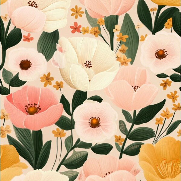 MR26 - TRICOL. FE FLORES - 100% ALGODÃO - 01014/001D