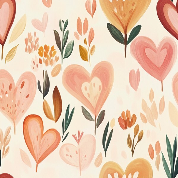 MR26 - TRICOL. FE CORAÇÕES  - 100% ALGODÃO - 01020/001D