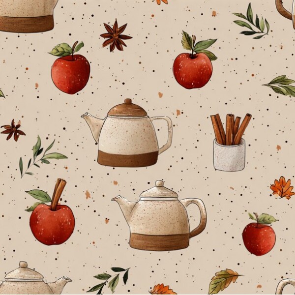 MR26 - TRICOL. AC BULE E MAÇÃS - 100% ALGODÃO - 05371/001D