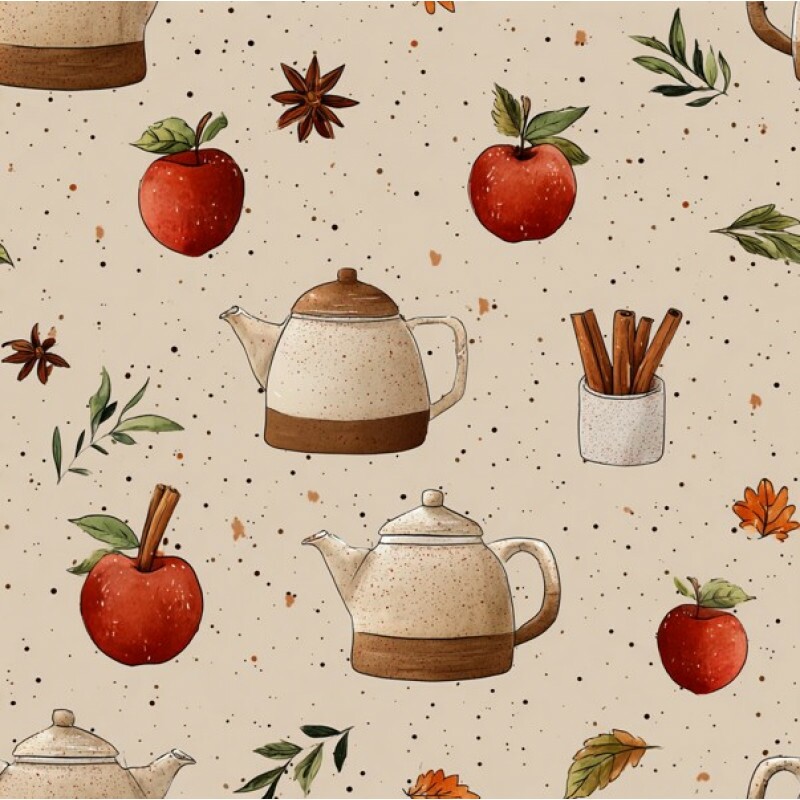 MR26 - TRICOL. AC BULE E MAÇÃS - 100% ALGODÃO - 05371/001D