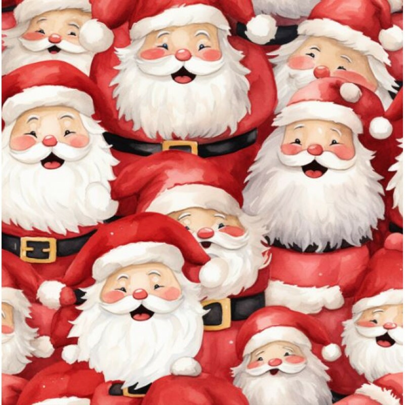 NT26 - TRICOL. NATAL COLORIDO PAPAI NOEL 241C - 100% ALGODÃO - 83994/001D